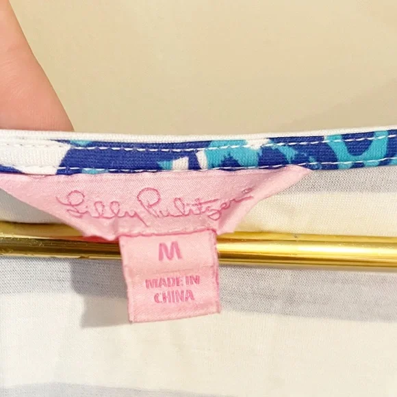 Lilly Pulitzer Nola Dress in Moon Jellies Stripes floral size Medium - Picture 8 of 12